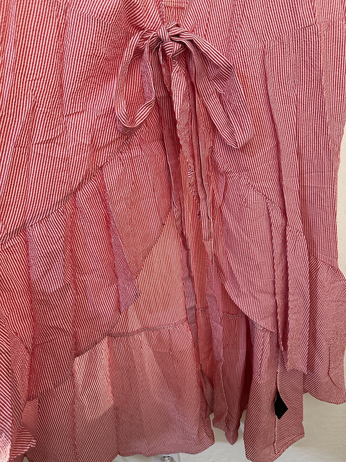 Who What Wear Womans Asymmetrical Wrap Maxi Dress Size L Striped Beachy Resort