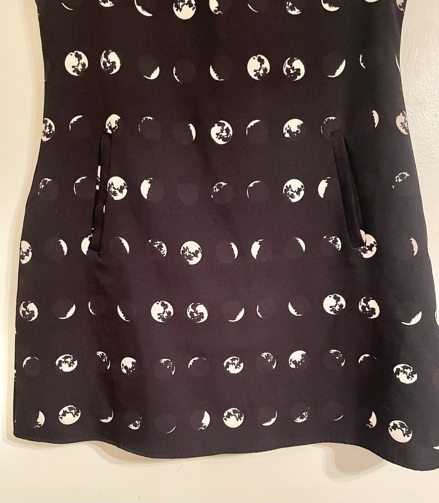 SM Wardrobe Black Moon Phase A-Line Dress Size Large- EUC