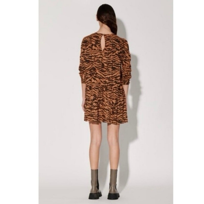 Walter Baker Animal Print Lilly Mini Trapeze Dress Size Medium