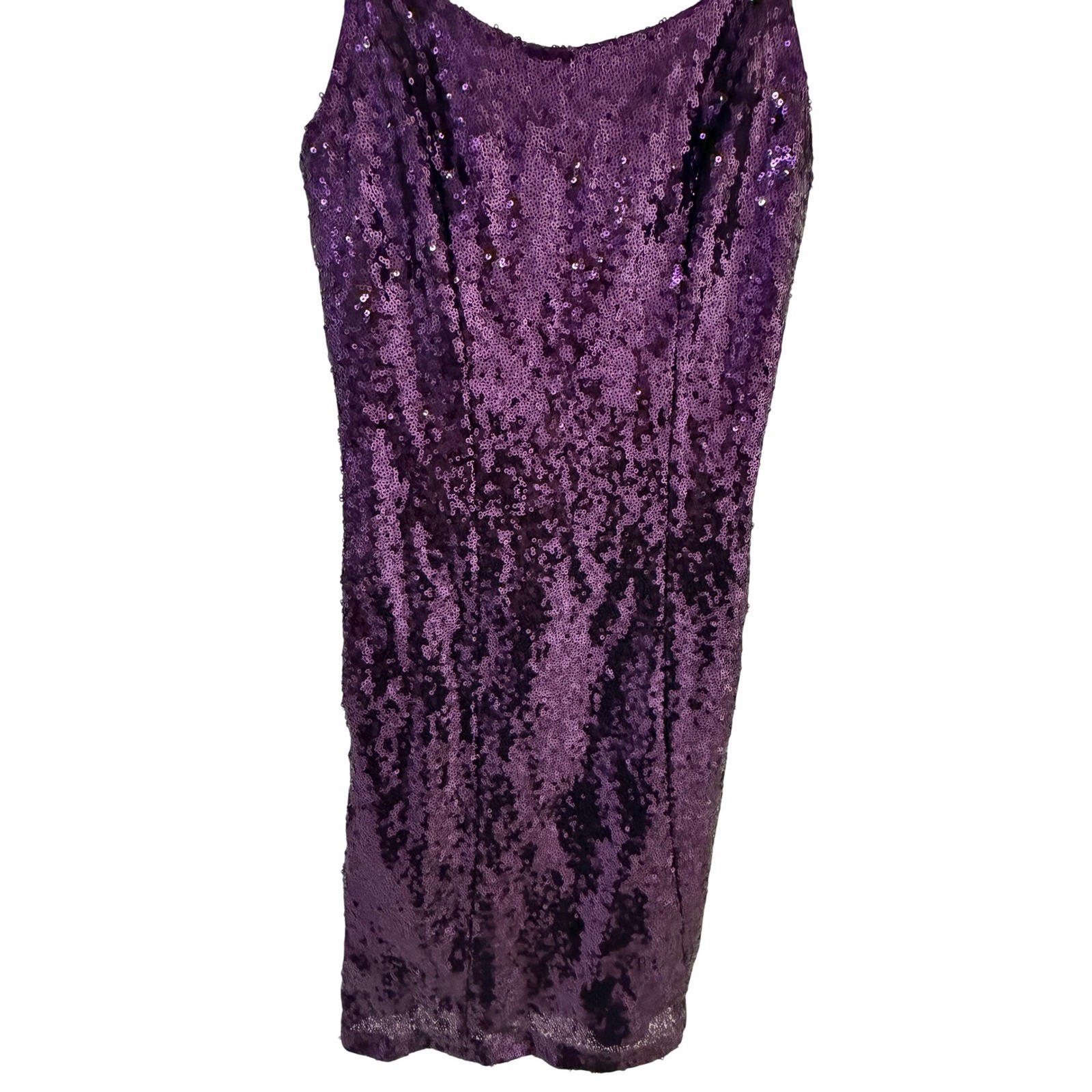 Lulus Purple Sequin Spaghetti Strap Mini Bodycon Slip Dress S Y2K Party Club