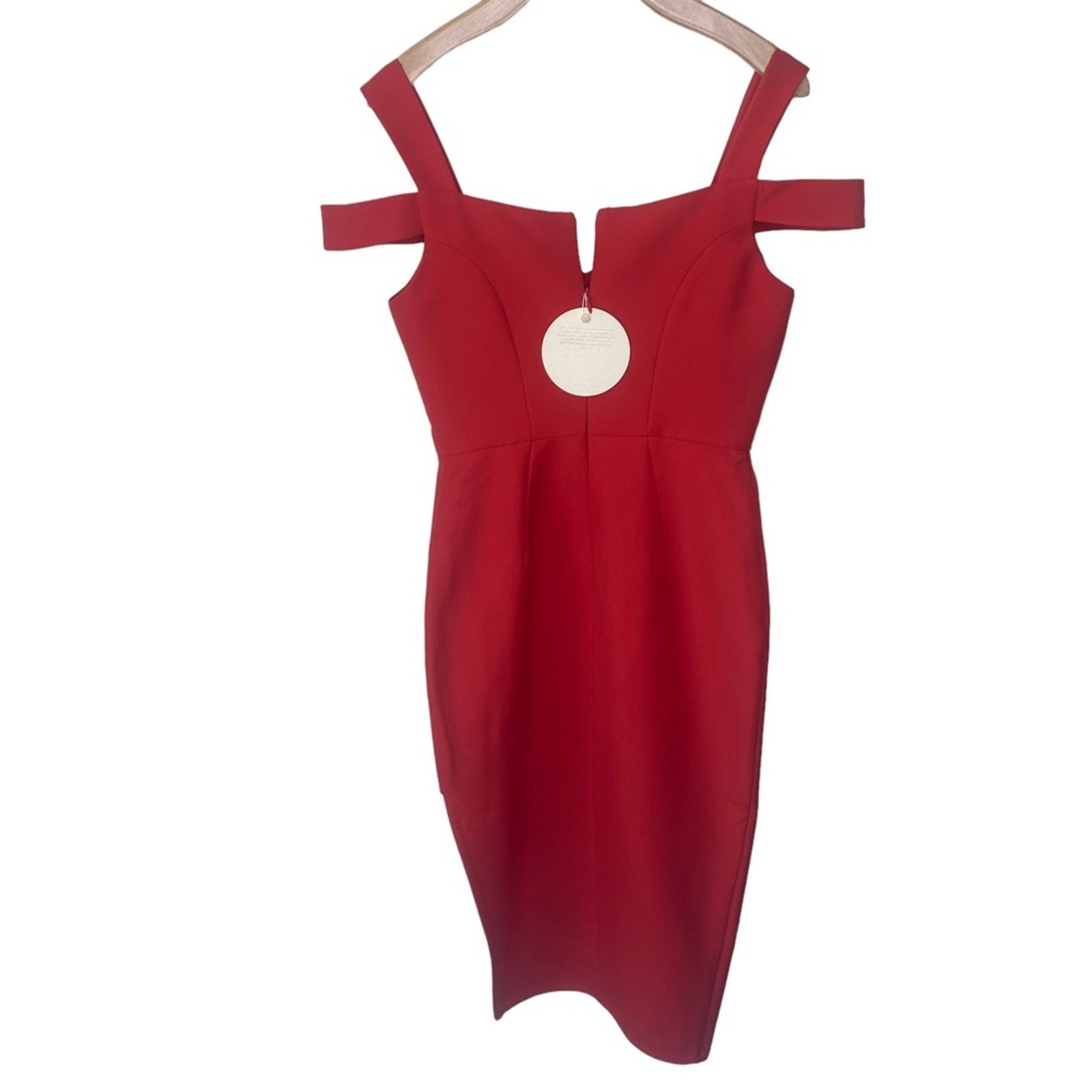 AIJEK VALENCIA WAVE COLD SHOULDER DRESS Rogue Red Size 1/ (US 2-4)