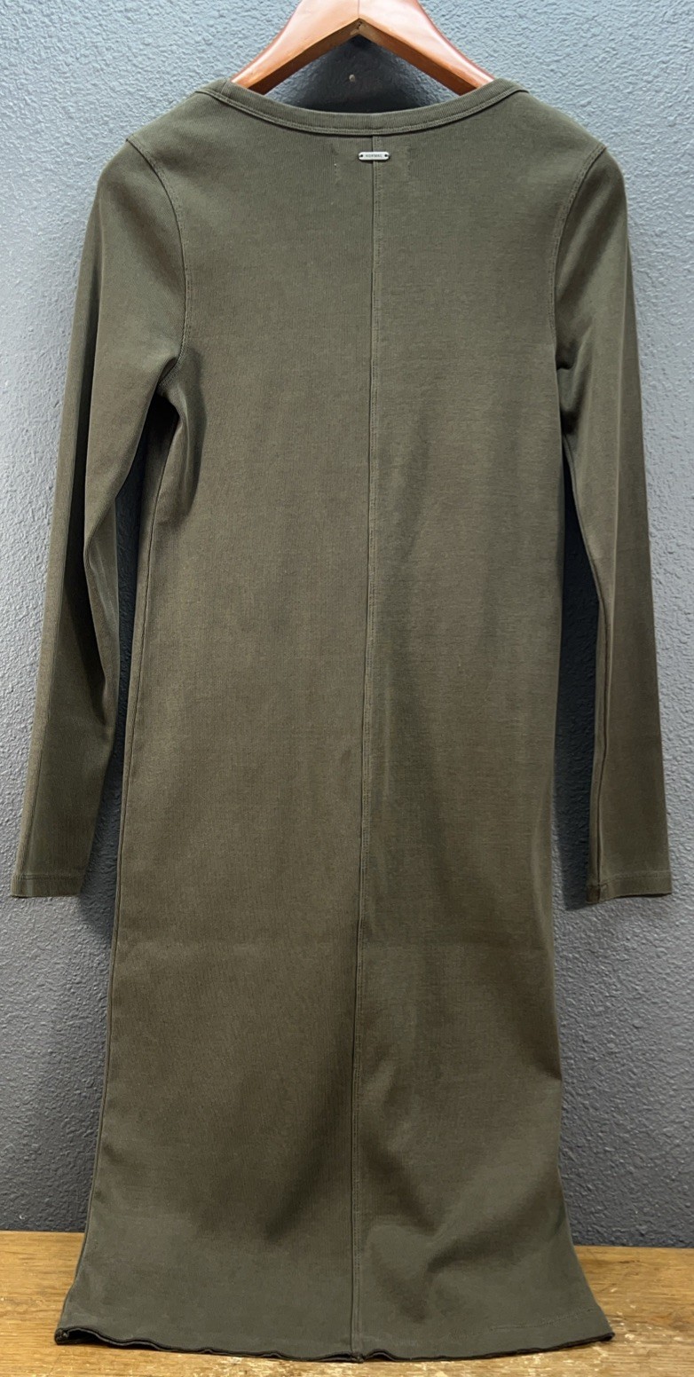 The Normal Brand Long Sleve T Shrt Everyday Dress Size S Olve Green