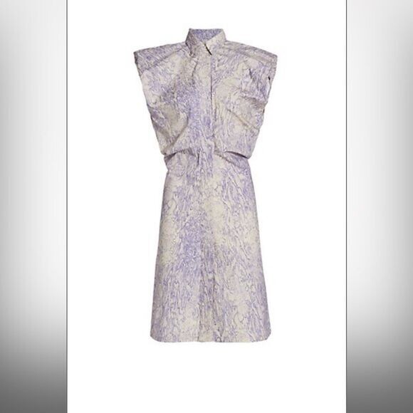 NWT Remain Birger Christensen cotton marika marbled print shirt dress us 10
