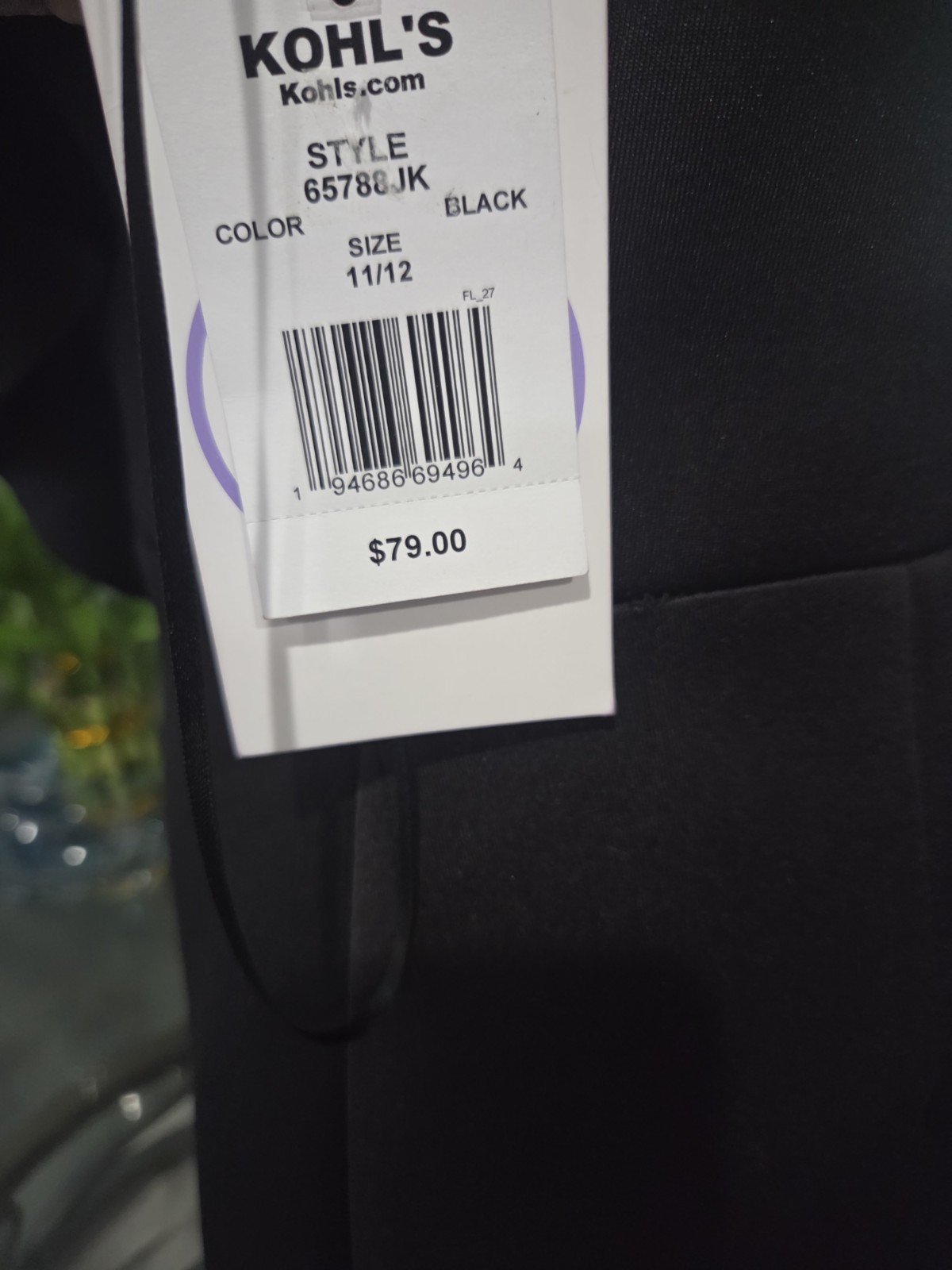 Kohl’s Black Solid Square Neck Sleeveless Ruffle Zip Mini Dress Juniors 11/12