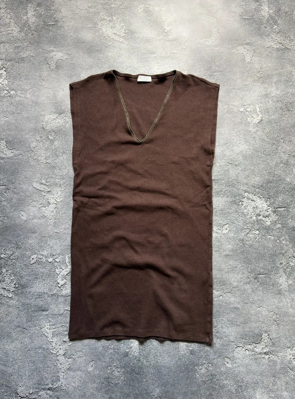 Vintage Brunello Cucinelli Monili V-Neck Luxury Tunic Dress