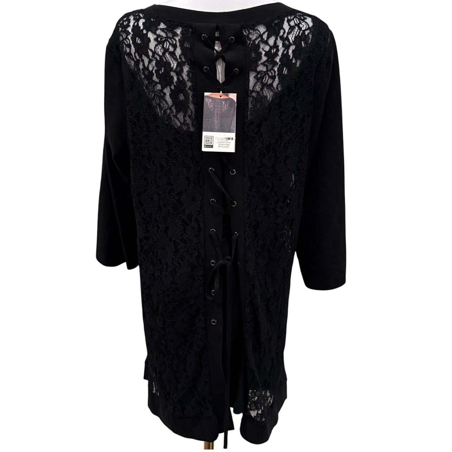 Simply Noelle Lace Up Back Tunic Mini Dress XL Whimsigoth Corset Back Witchy