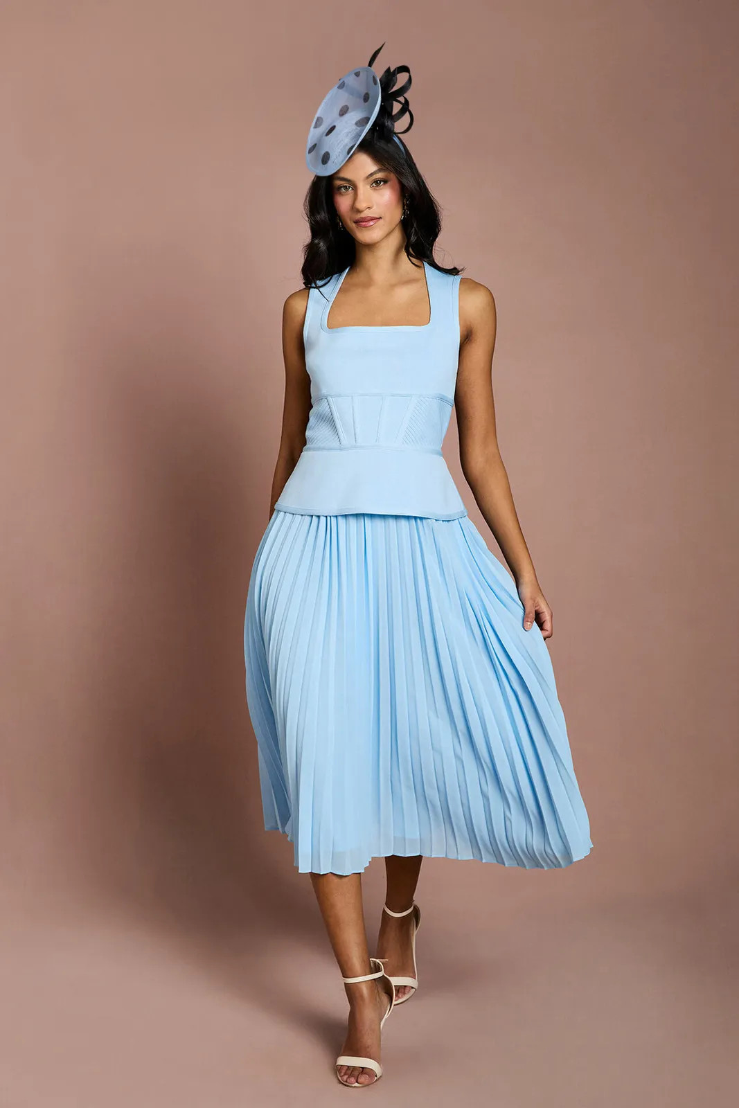 Coast Light Blue Fit & Flare Dress Womens Occasion Dresses