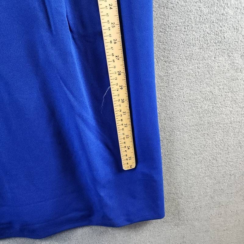 Ny Collection Plus Size Colorblocked Dress Women’s 18W Sapphire White Sleeveless