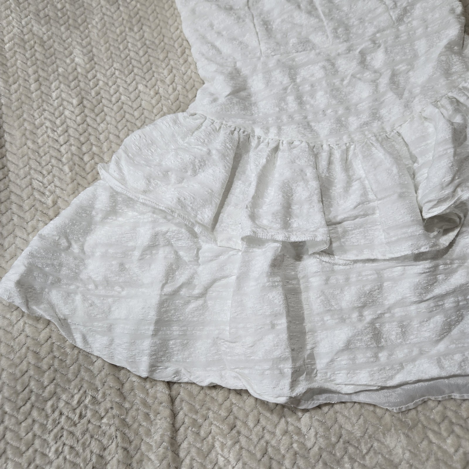 Do+Be Strapless Tiered Ruffle Mini Dress Size Medium