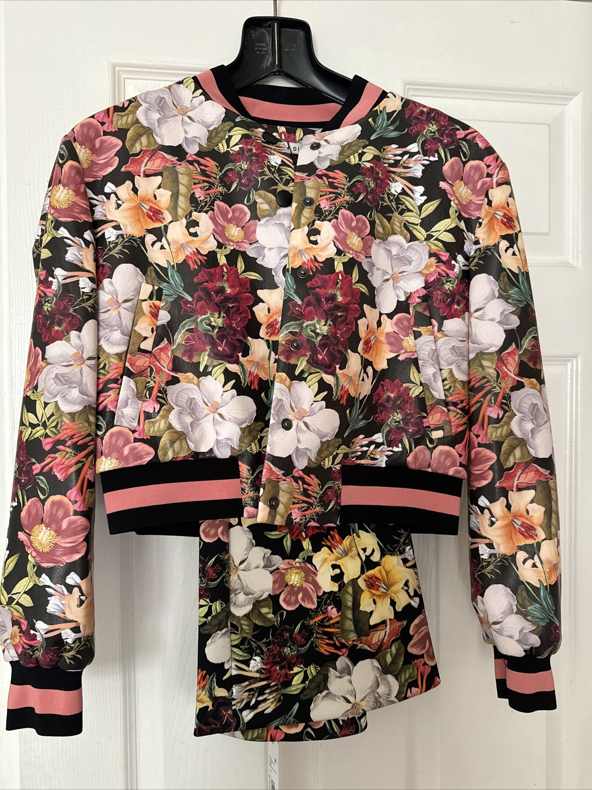 Alice And Olivia Keri Floral Varsity Jacket And Pants Set-Size XS-Brand New-US