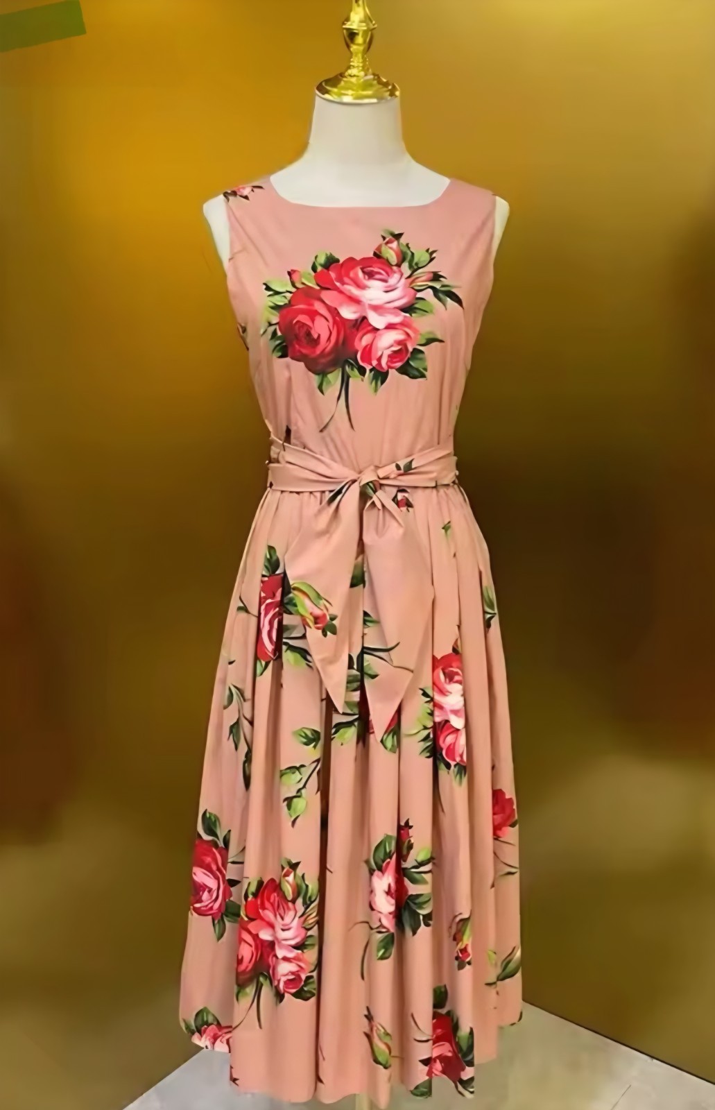 Handmade Italian Designer Cotton Kl Print Roses Size M 36-38