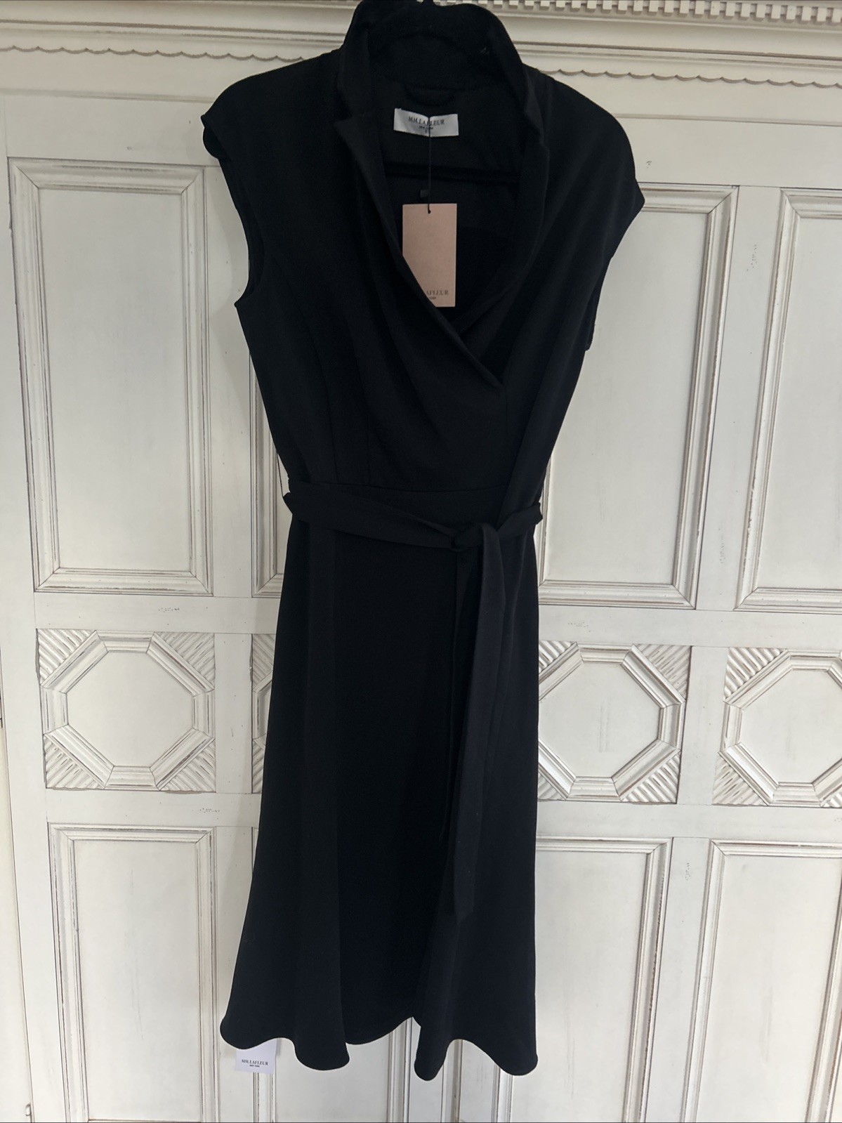 MM Lafleur Isabelle Dress Light Twill Black Women’s Size 8 NEW WITH TAG