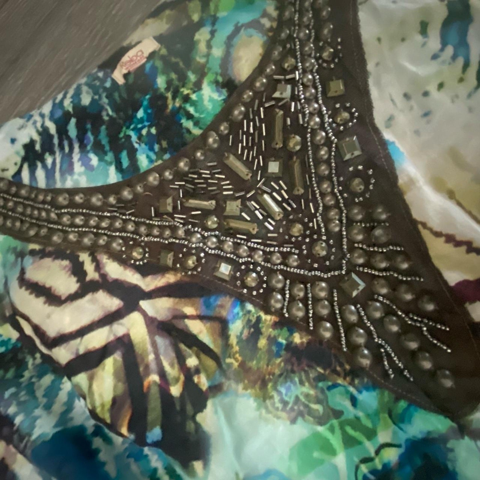 Early 2000s boho mermaidcore beaded dress