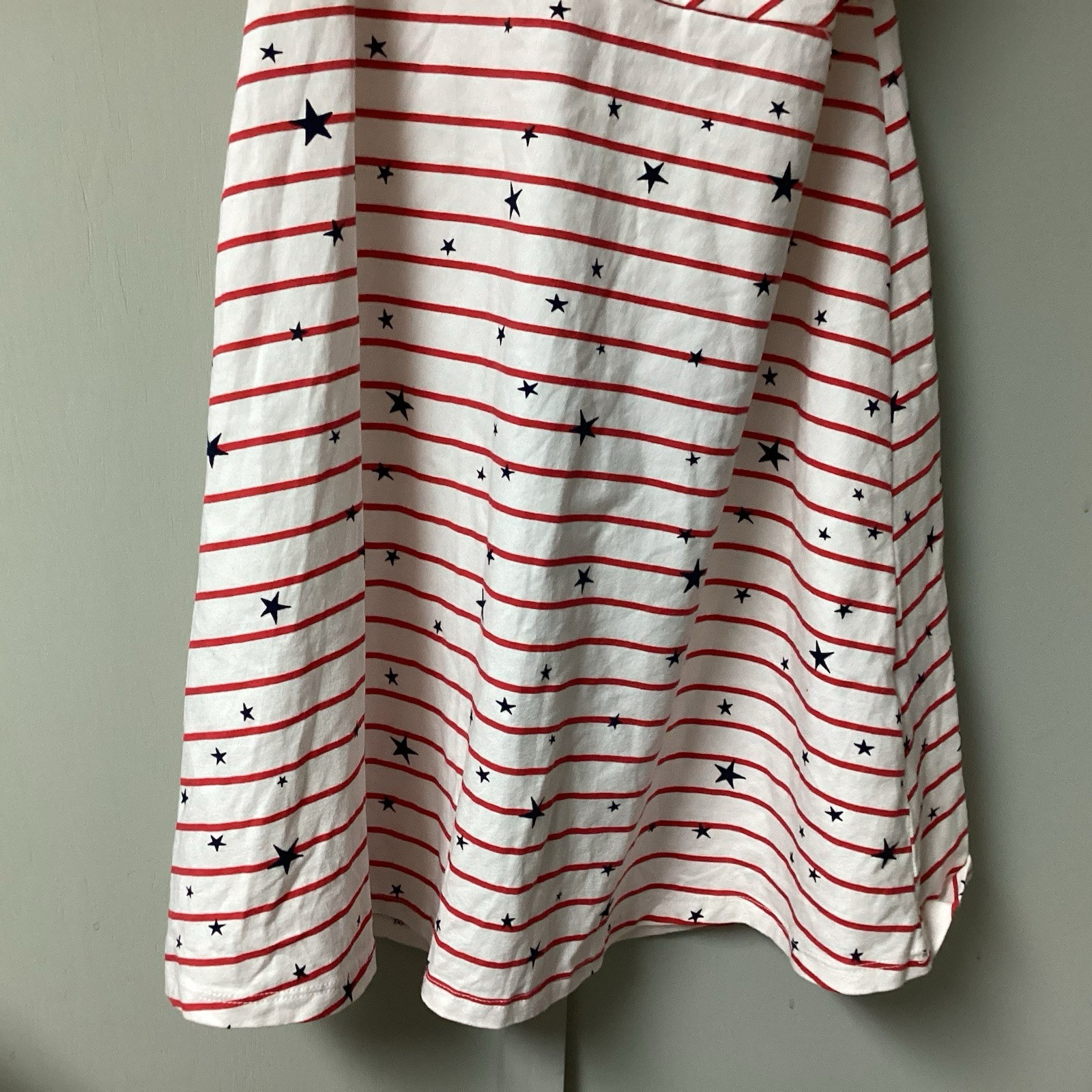 NWT SO Kohl’s Sz Large Juniors Halter Mini Dress Stretch Americana Patriotic 4th