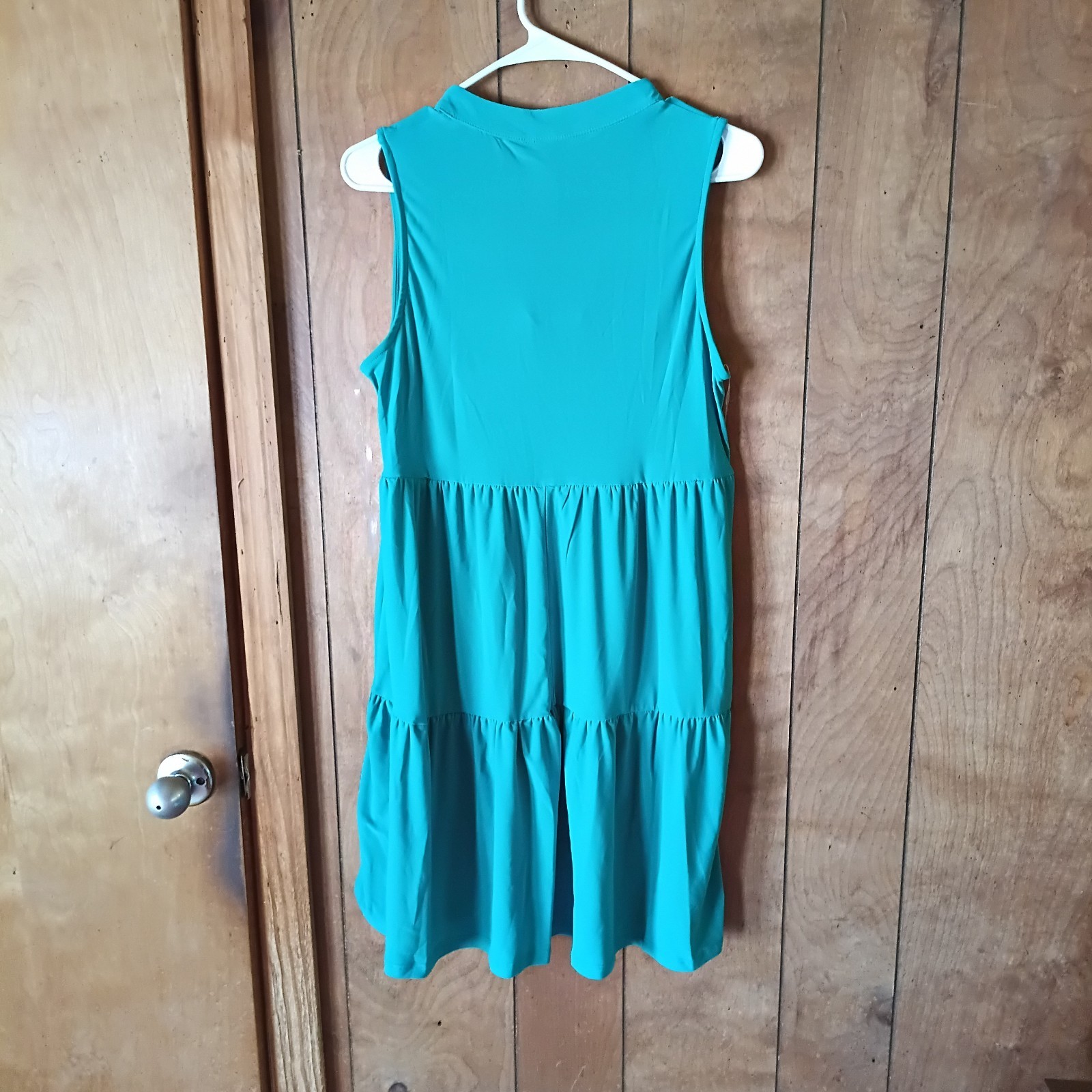 Dear Scarlett Lizzy Emerald Green Tiered Dress Womens Size S NWT Wrinkle Free