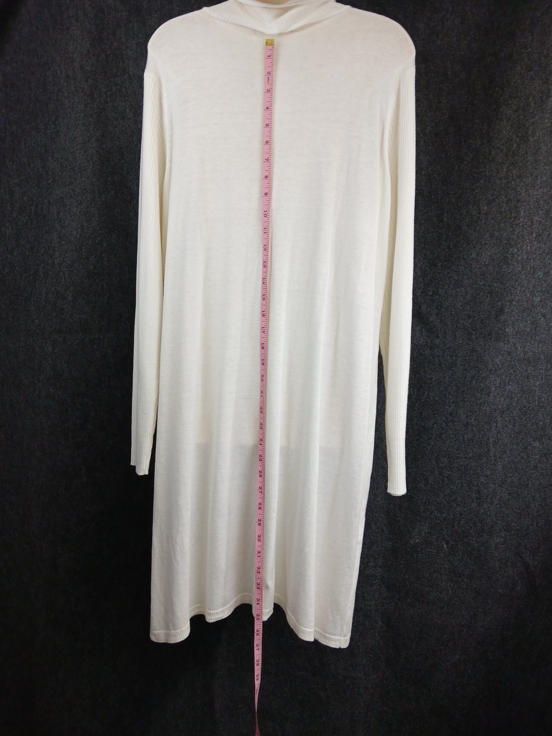 Jessica London Ribbed Turtleneck Long Sleeve Sweater Knit Bodycon Ivory Size M