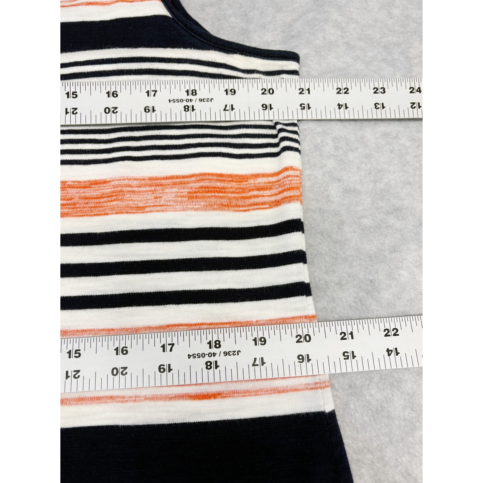 Talbots Dress Womens Extra Large Blue White Orange Striped Maxi Tasseled Beachy