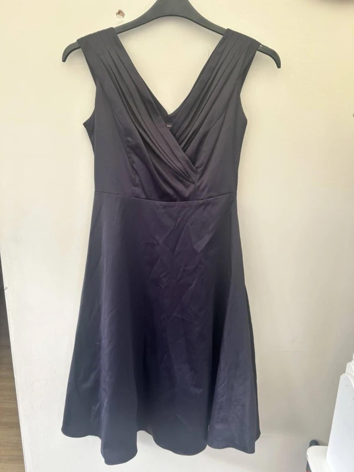 Principles Petite High Waist Low Neck Dress in midnight black size 8