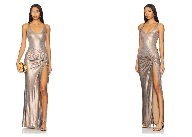 Lovers and Friends TONYA MAXI DRESS gold size S NWT $248msrp