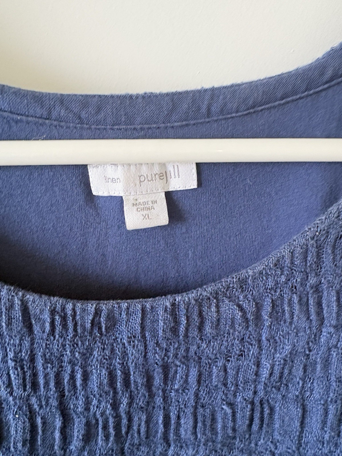 J. Jill Love Linen Layered Shift Dress XL Blue Sleeveless Textured Lagenlook