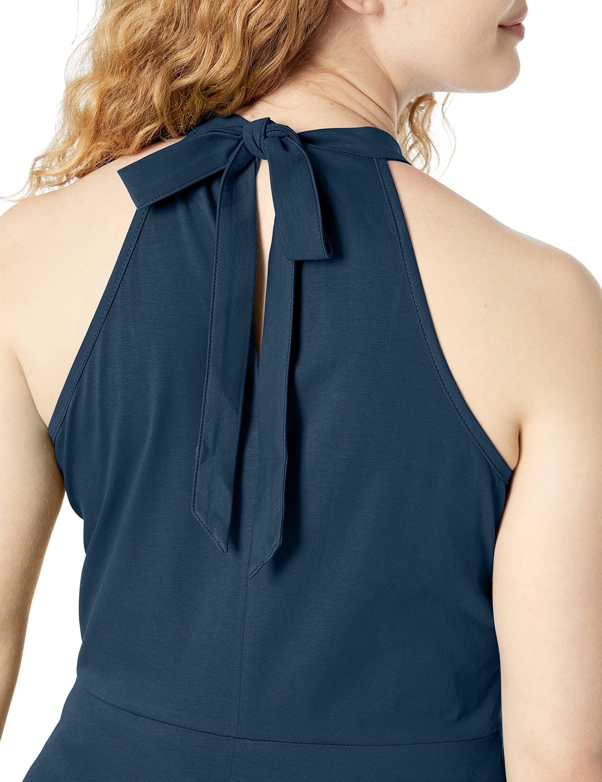 OUGES Women’s 2025 Summer Halter Neck Sleeveless Tie Back Swing A-Line Sundress