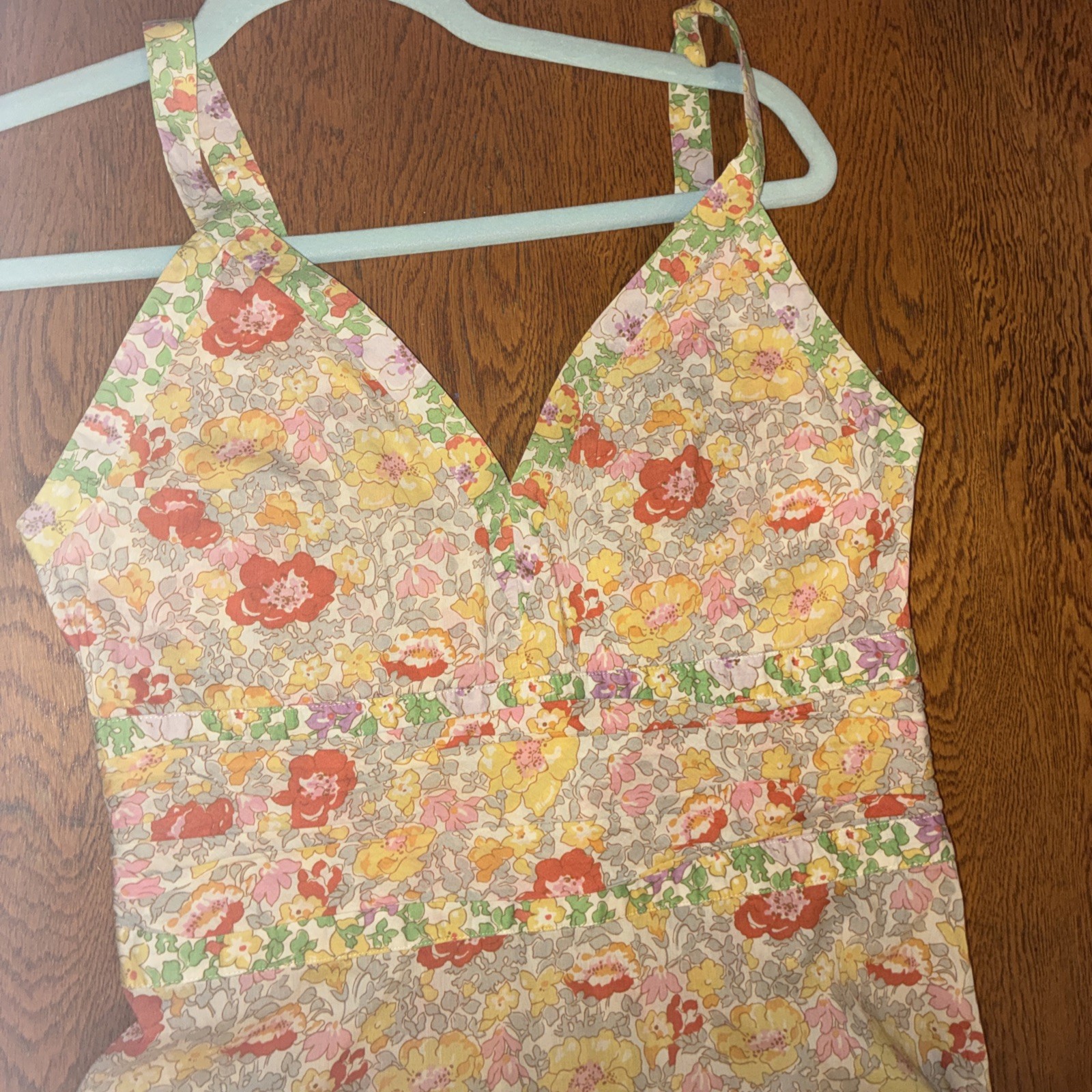 Liberty Cacharel Sundress Summer VTG Cotton Size Small Cottage Boho Travel Party