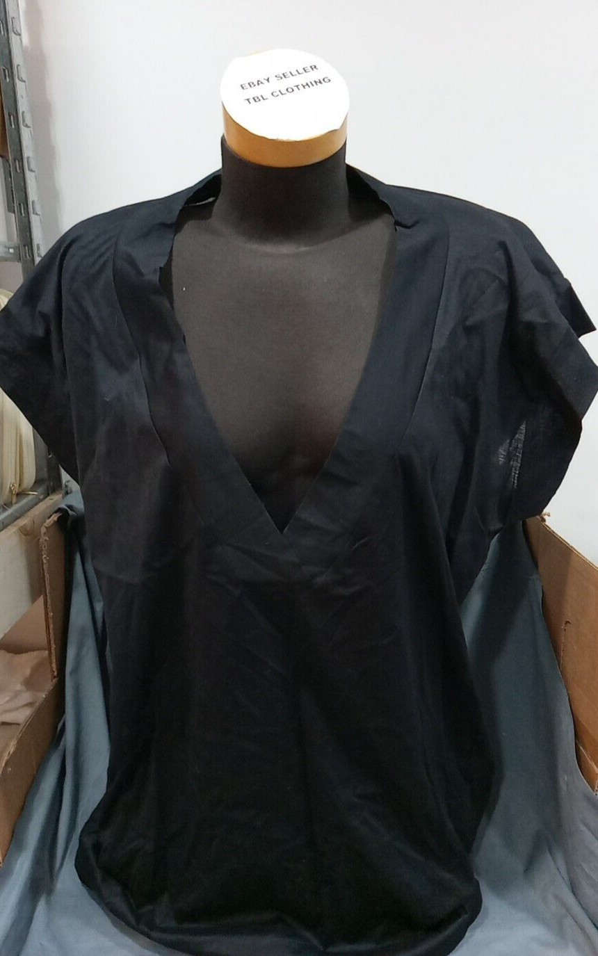 Eres Renee V Neck T-Shirt Dress/Cover Up Black-New With Tags!