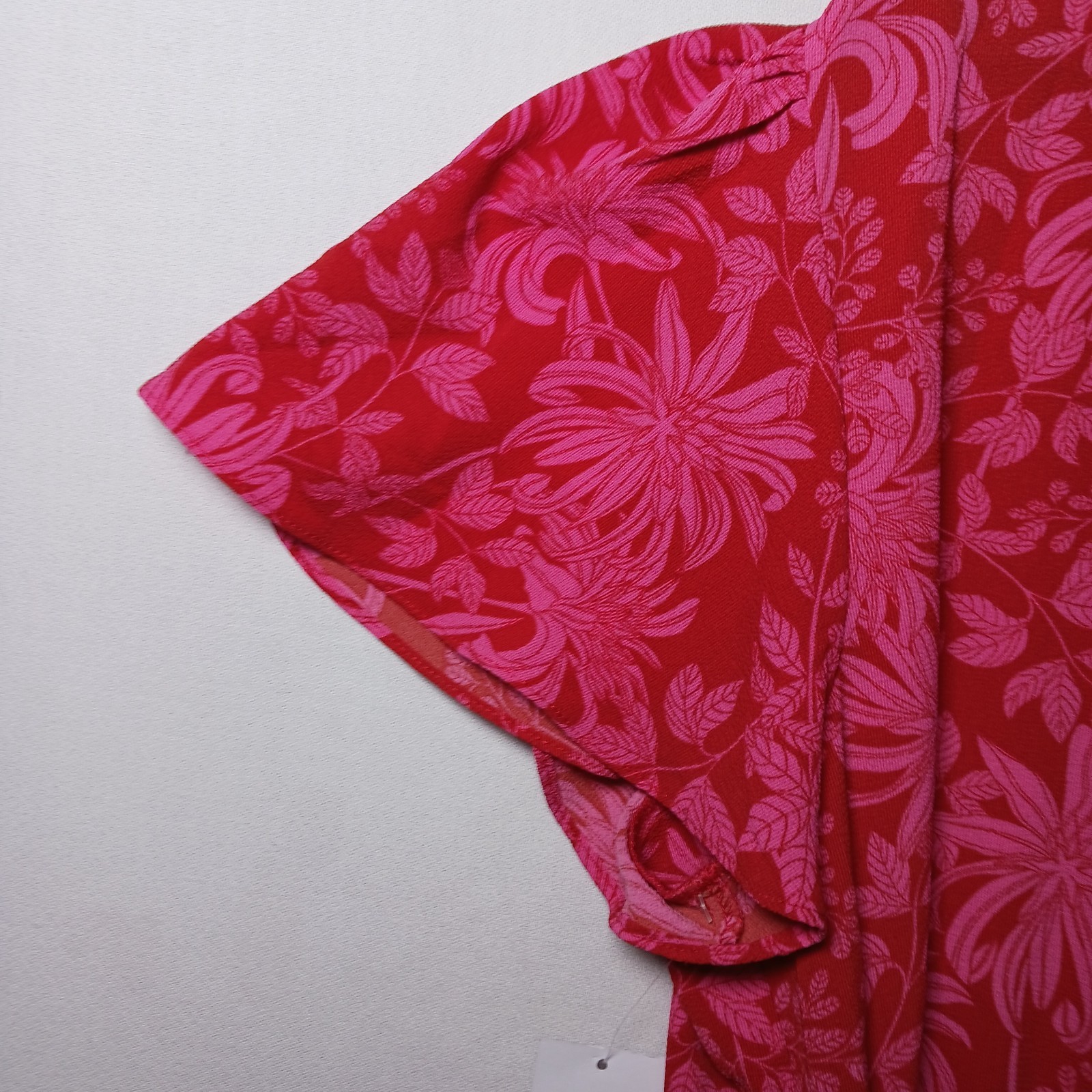 Sofia Vergara Amanda Midi Asymmetrical Wrap Dress XXXL Pink Red Floral NWT