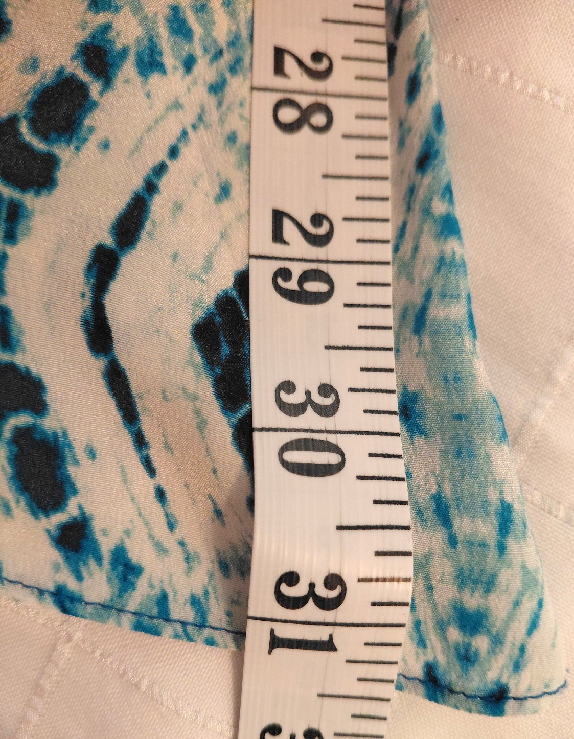 Rory Beca 100% Silk Blue Watercolor Mini Dress Tunic Womens Sz 8 Made USA