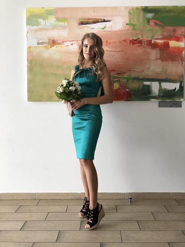 Women Karen Millen Dress Green Satin 34 / XS / 42