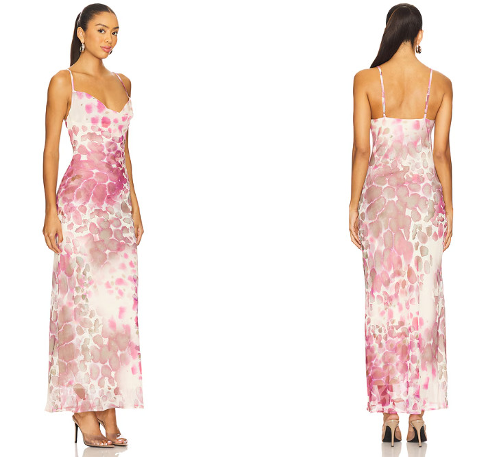SNDYS x Revolve Skin Maxi Dress Pink Reptile size XS NWT $125msrp