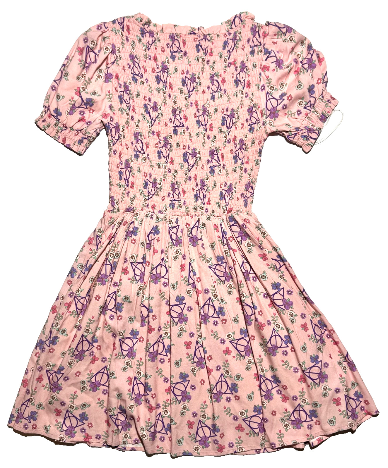 BoxLunch Harry Potter Deathly Hallows Floral Smock Dress Size XS,SM,MD,2X New