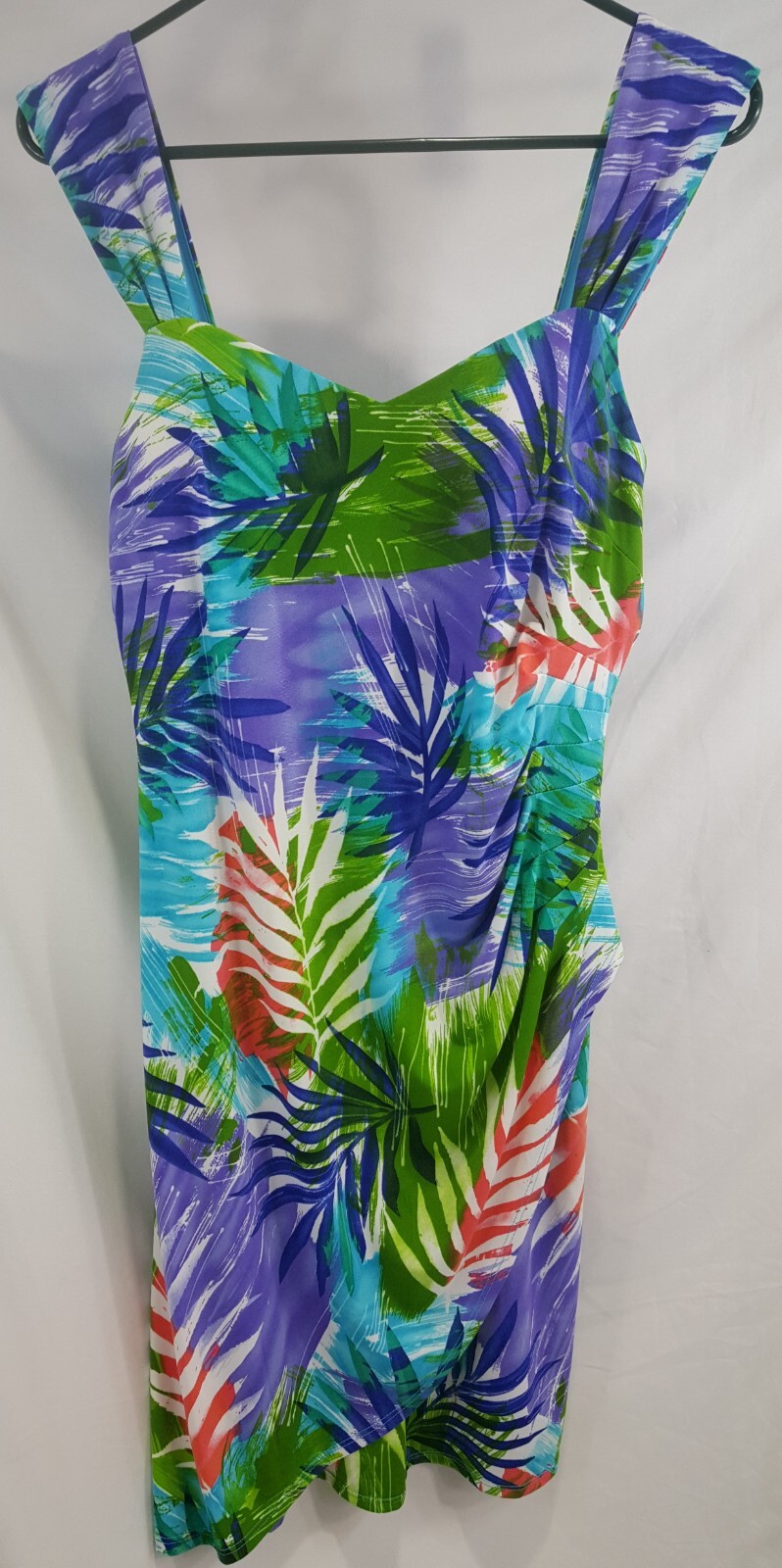 Dress Barn Women’s Dress Size 12 Sleeveless Tropical Multi-Colored Pre-Owned