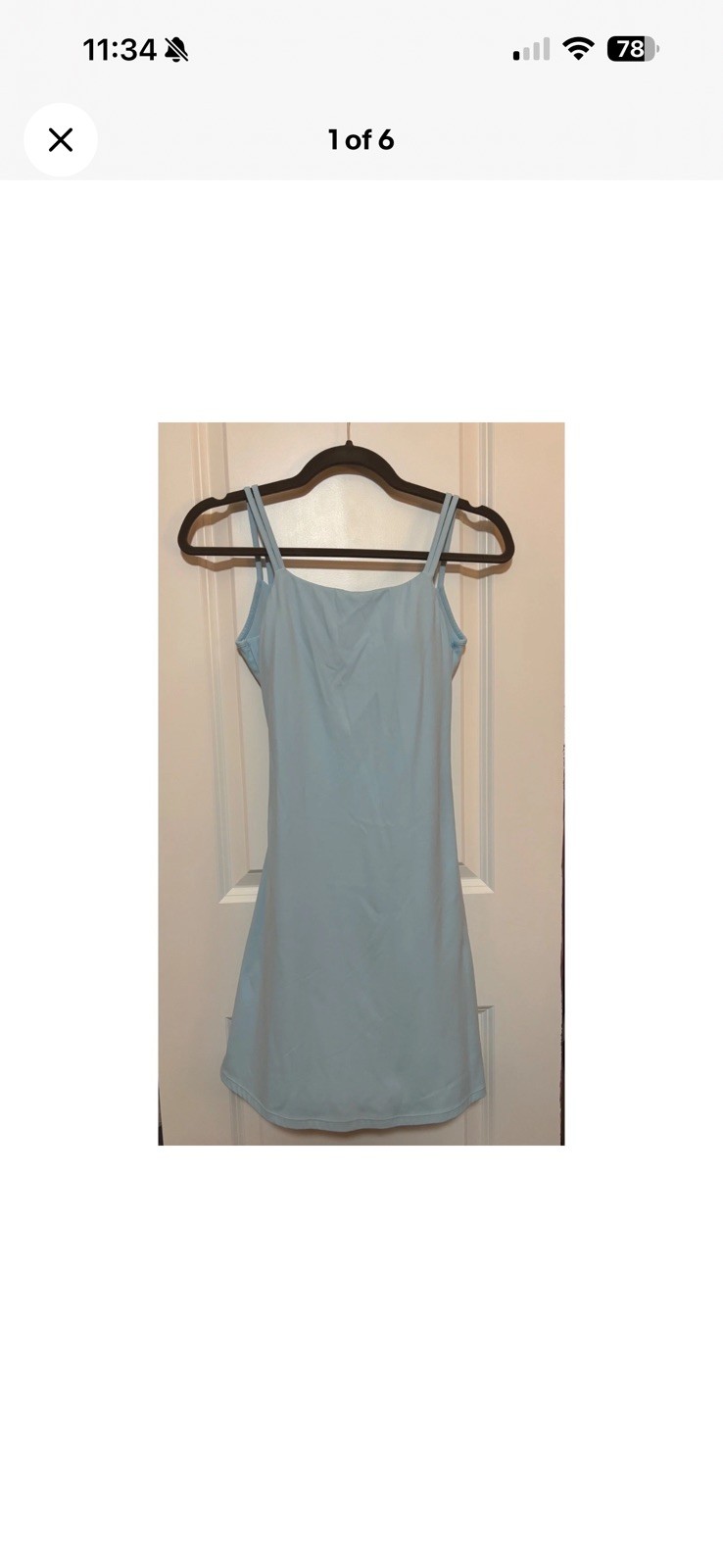 Unbranded Athletic Dress Womens S Light Blue Twist Back Cutout Tennis Mini Camo