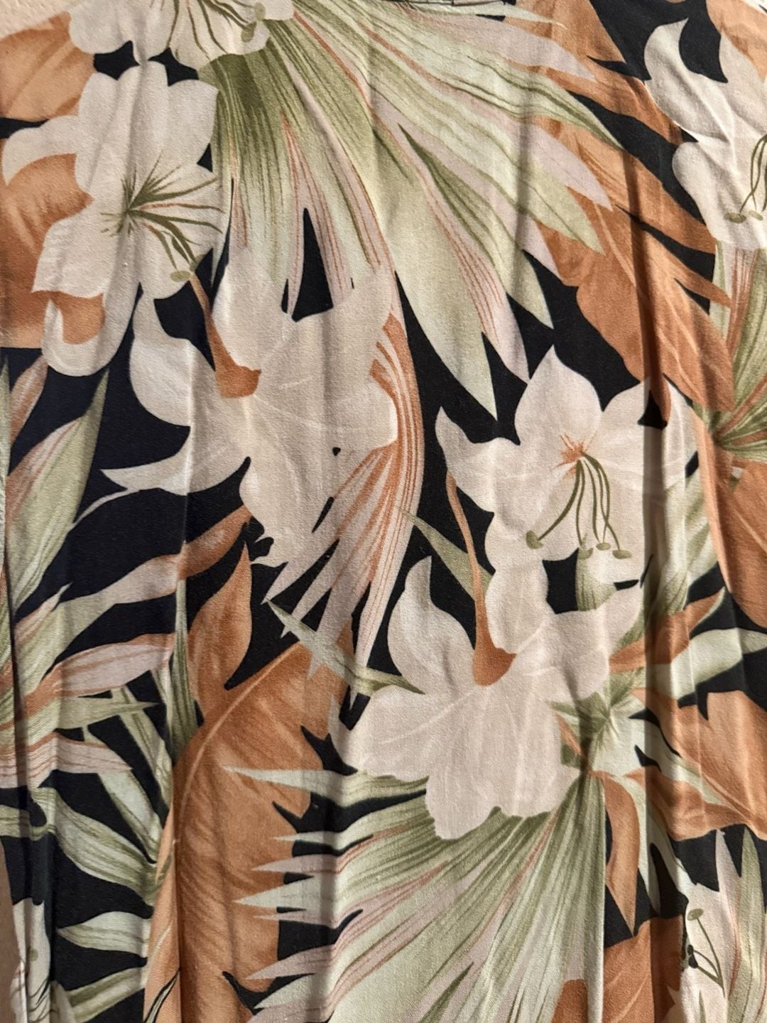 Notations Vintage Petite Tropical Floral AOP Shirtdress Sz.S