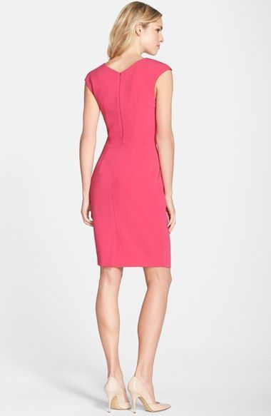 Clove Nordstrom Sheath Mini Dress 4 Cap Sleeve Magenta Pink $118 B62
