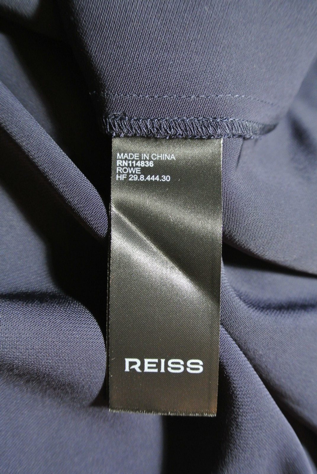 NEW, Reiss Rowe Ruched-Front Midi Dress in Navy Sz 8 #LD0269
