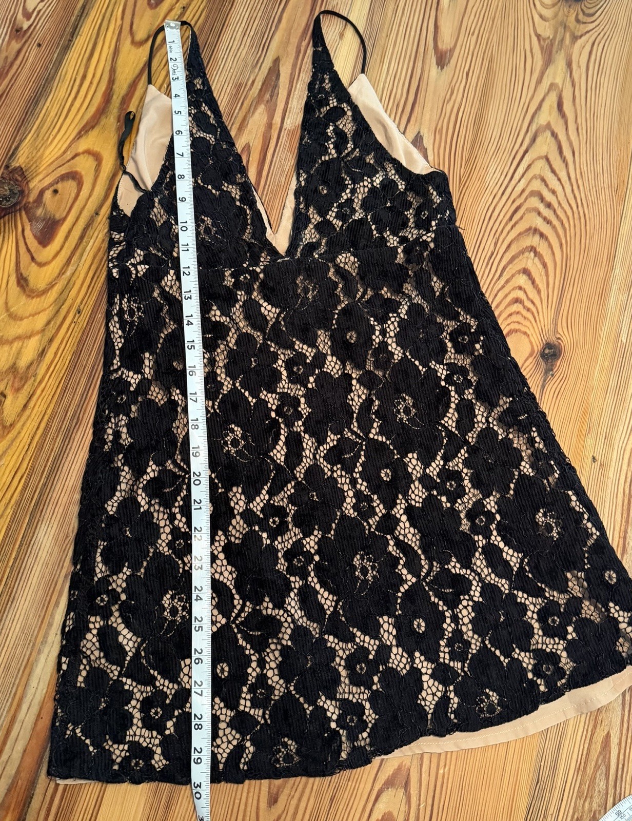 Free People Sz 2 Dangerous Love Mini Dress Black Lace WhimsiGoth Dark Fairycore
