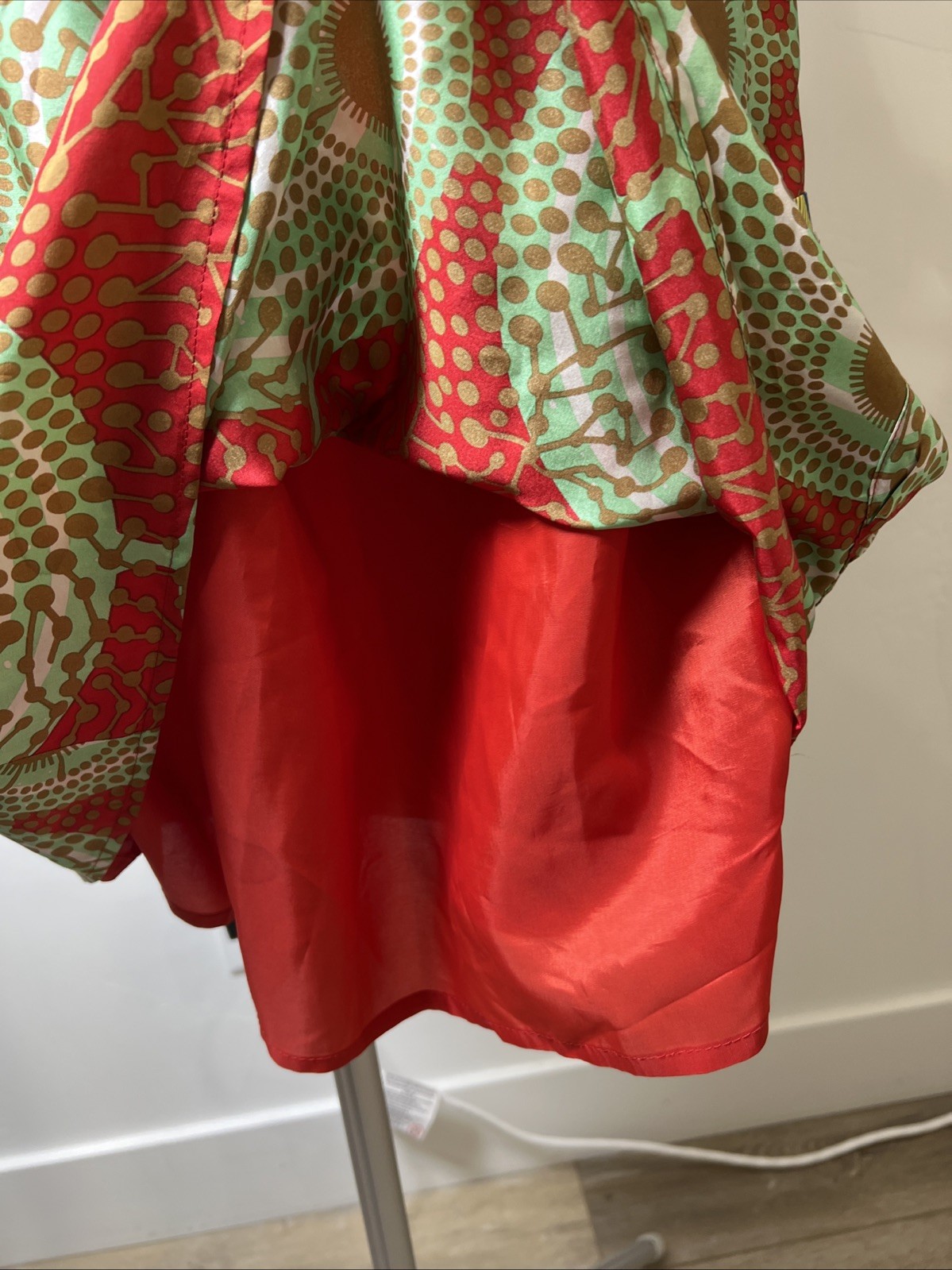 Hanna G. 100% Silk Shell Mini Float Dress polyester lined Pockets size Medium