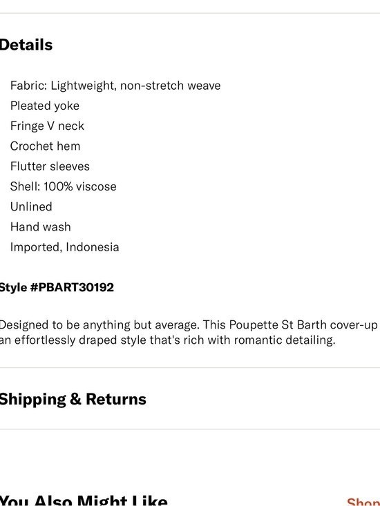 Poupette St Barth Sasha Mini Dress White $350. Excellent Resort Collection XS