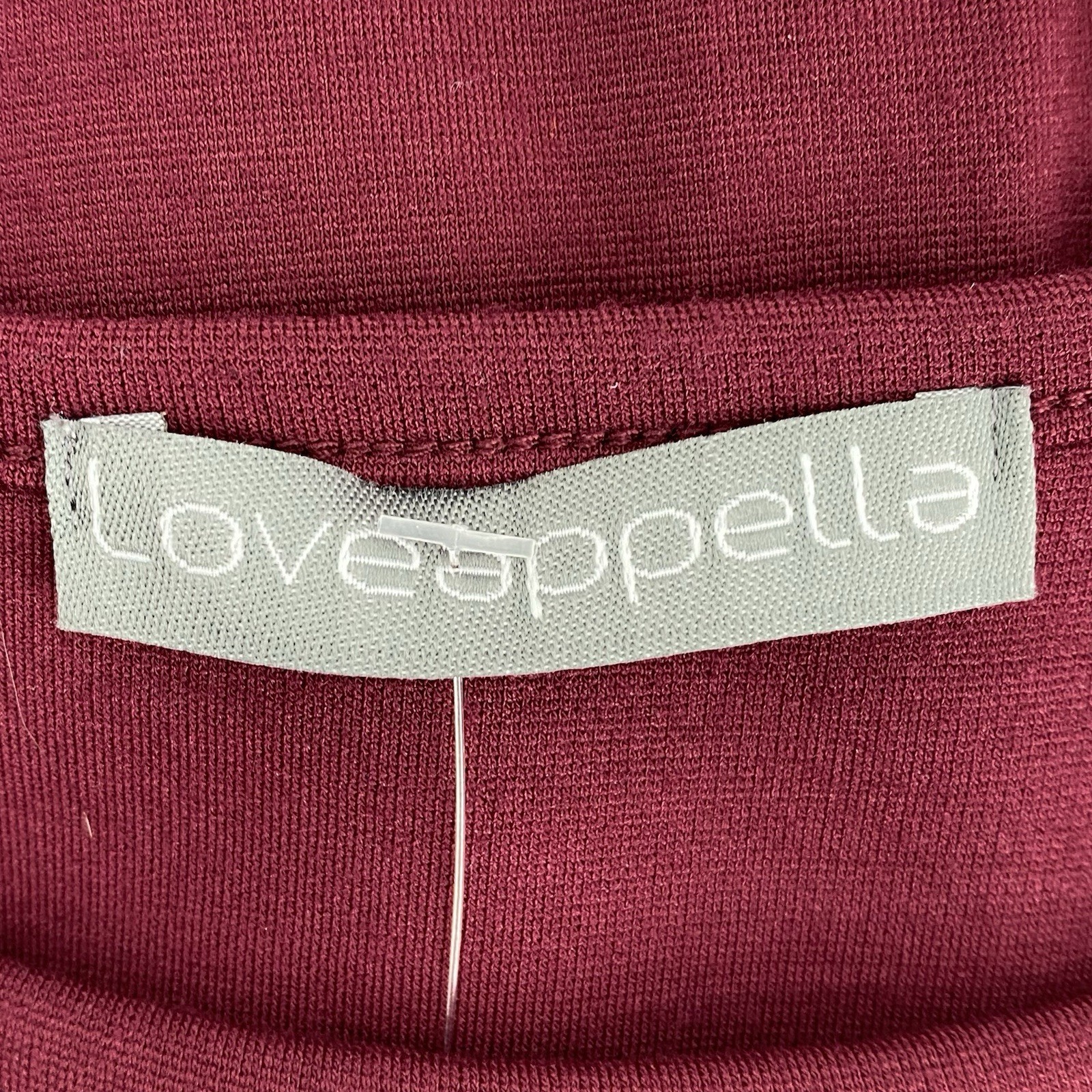 Loveappella Burgundy Preowned Knit Short Sleeve Dress Women’s Size XL EUC