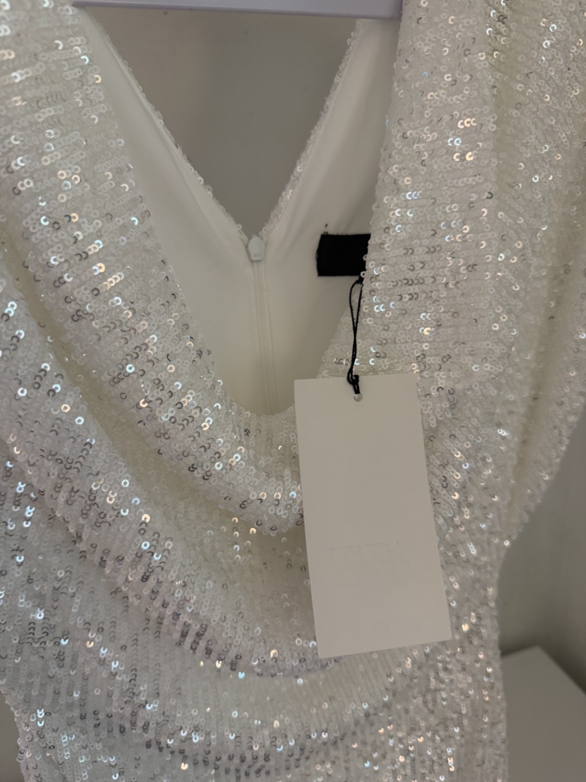 Zara Sequin midi dress Size s