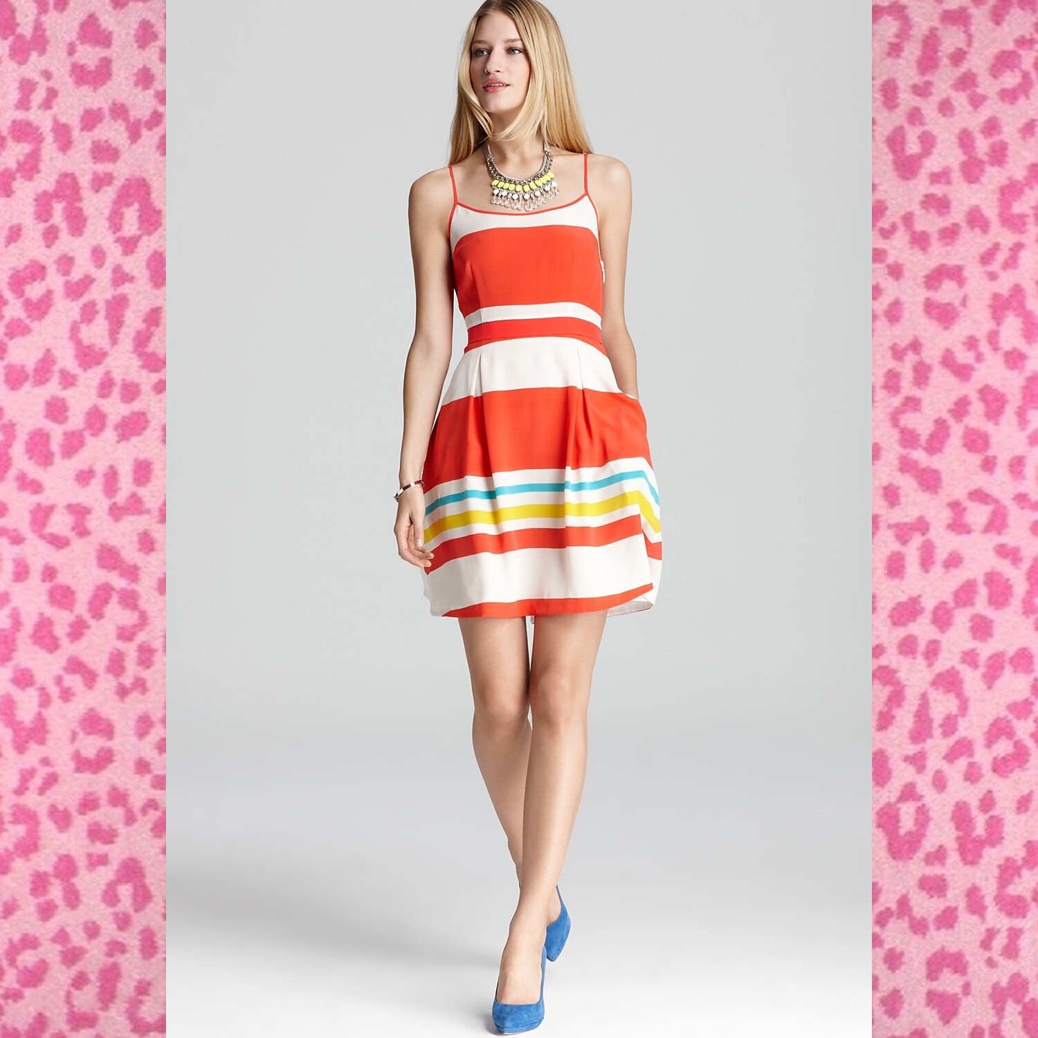 JUICY COUTURE Heliconia Combo Strappy Fiji DRESS size 4 ~nwt $298