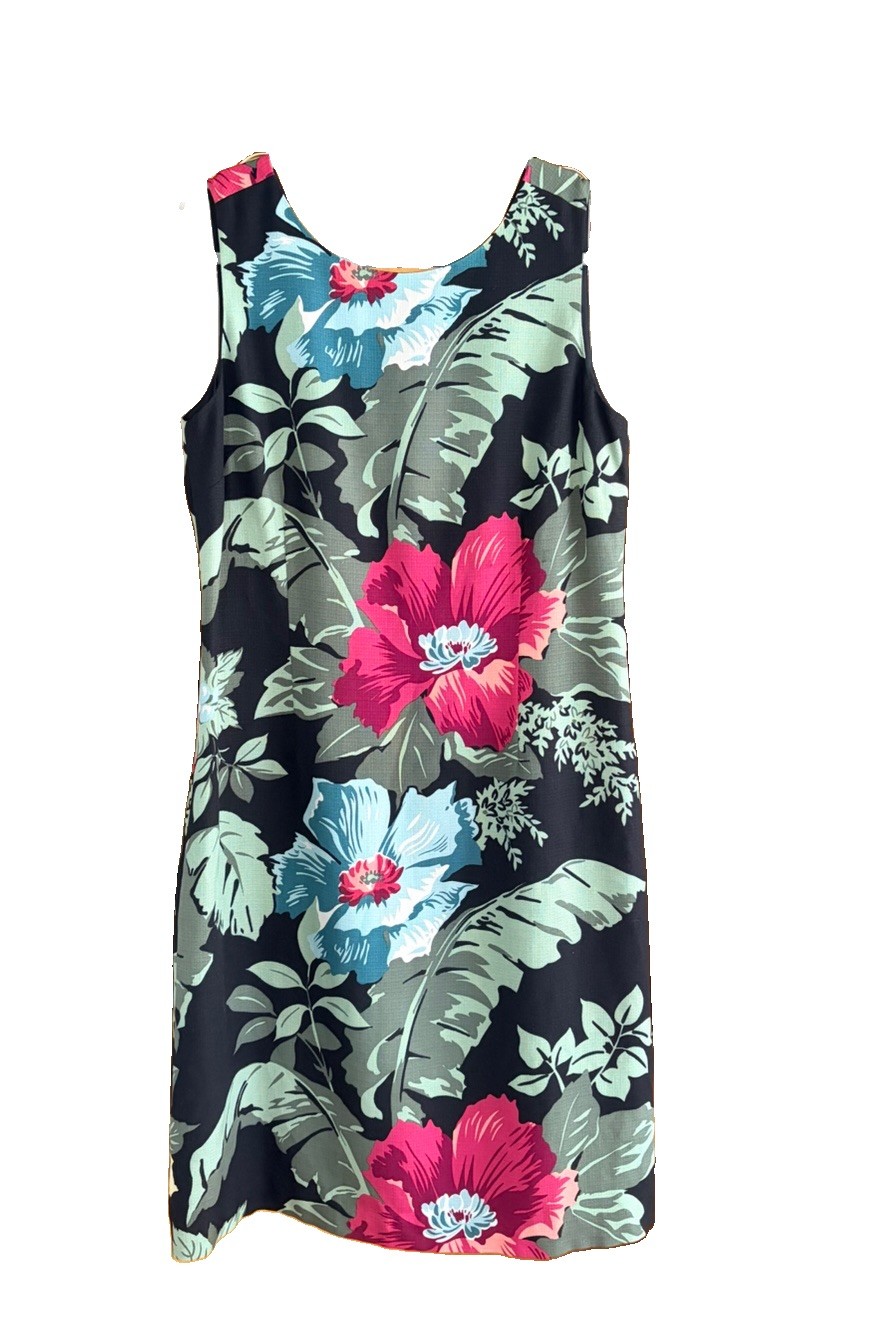 Tommy Bahama Silk Floral midi Dress Size 8 Vacation Old Money Resort