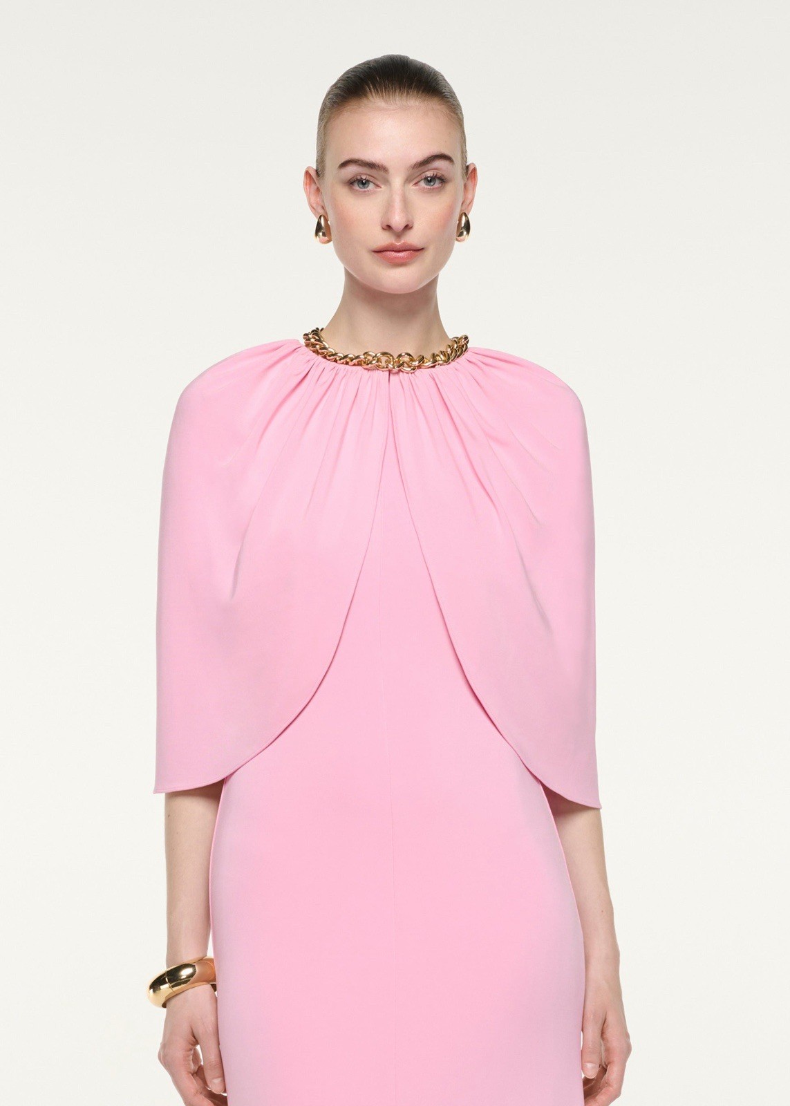 roland mouret GATEHRED CAPE JERSEY GOWN $ 1300 Size US 4 UK 8