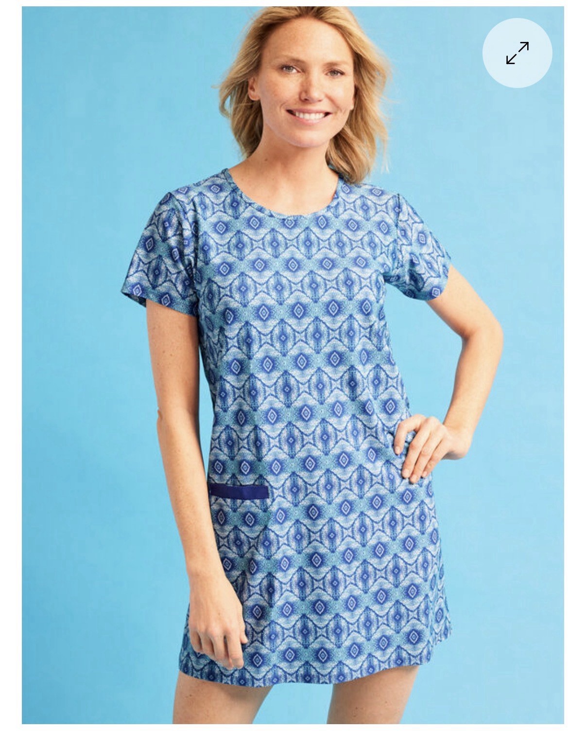 Talbots X Cabana Life NEPAL DIAMOND SHORT SLEEVE COVER-UP XS NWT