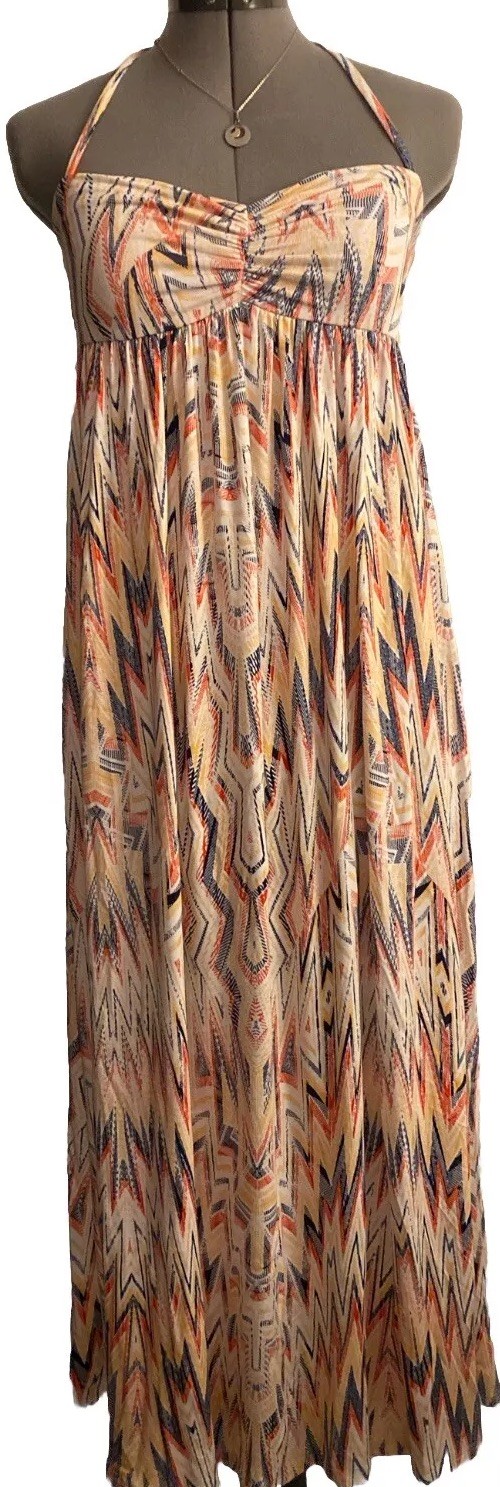 Ella Moss Vtg Maxi Sun Dress Size S Pit To Pit 12 L42”