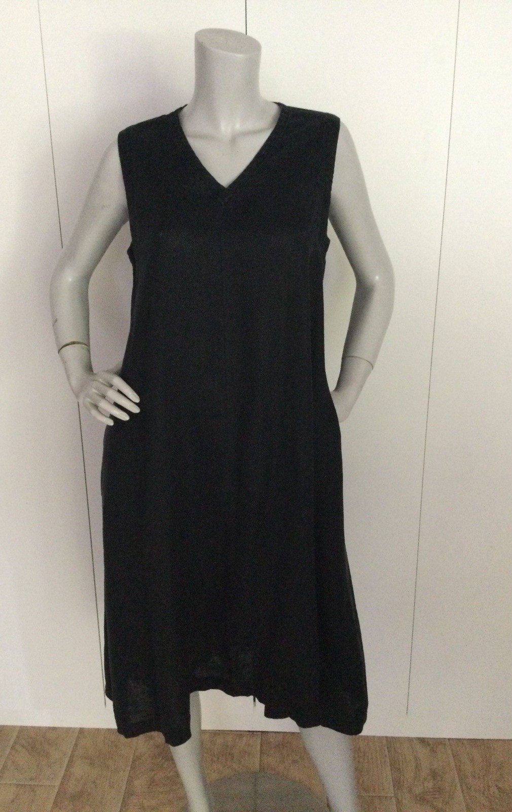 Muji Linen Black Dress Size M