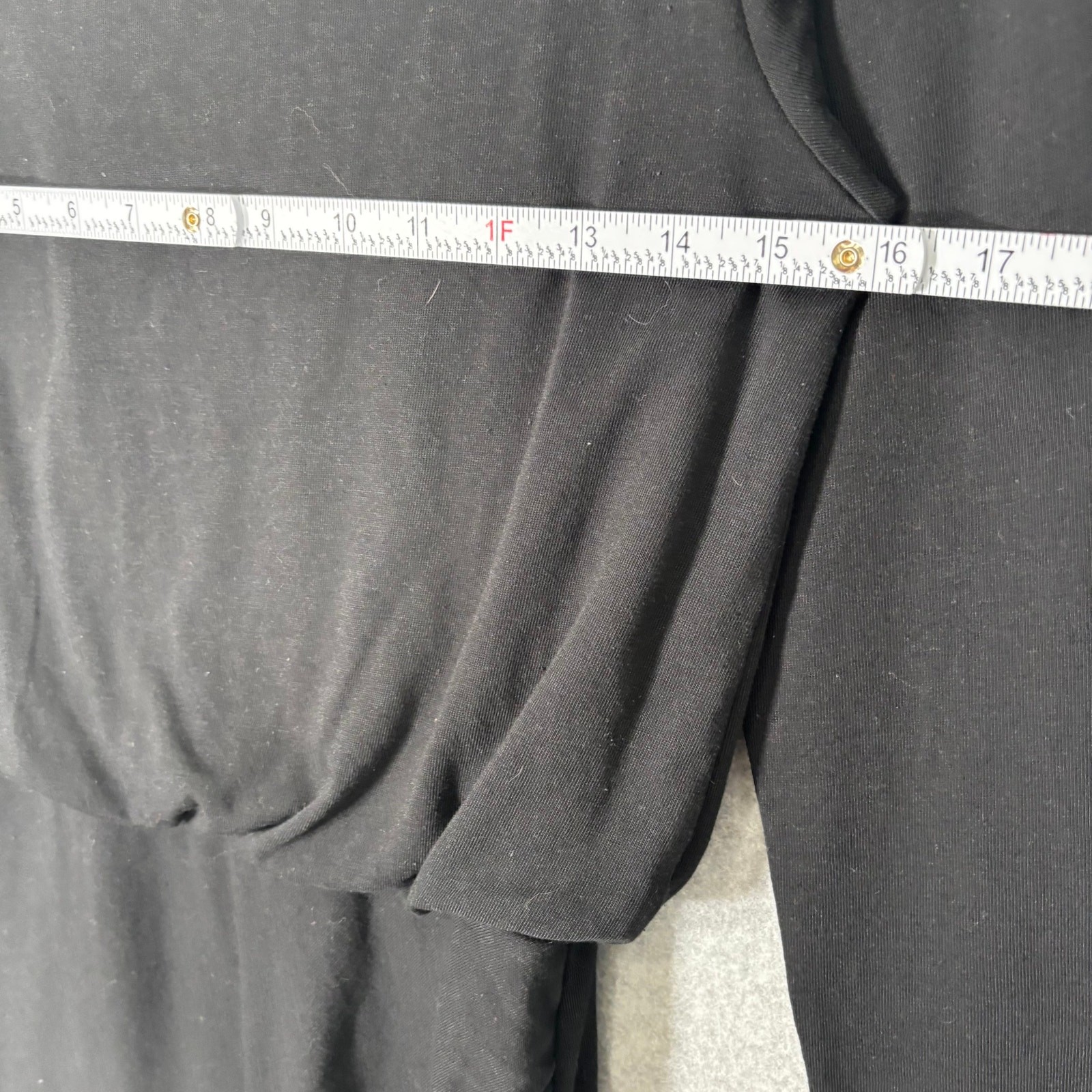 Leith Dress Small Knee Ruched Wrap Jersey Stretch Quiet Comfort Capsule Minimal