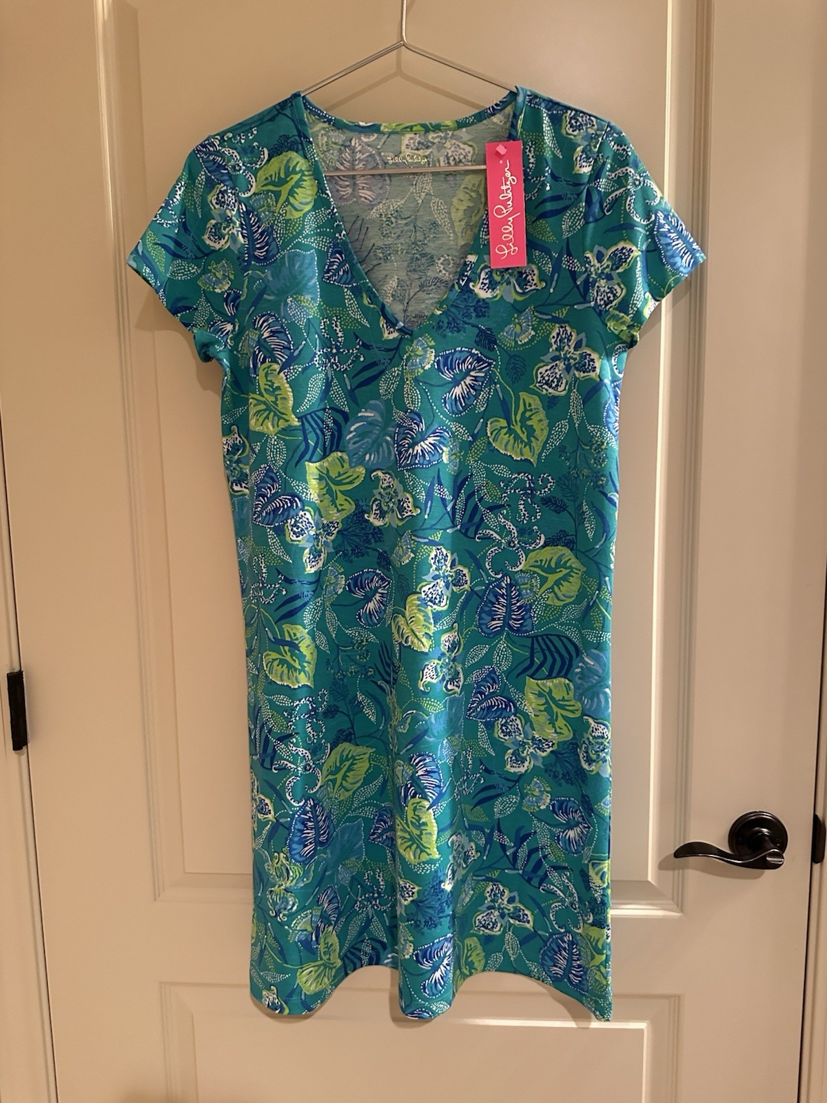 LILLY PULITZER GREEN BOTANICAL DRESS – SIZE MEDIUM – NEW WITH TAGS